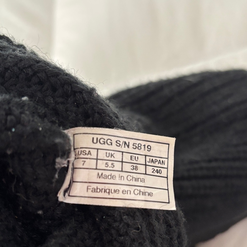 UGG Black Knit Boots